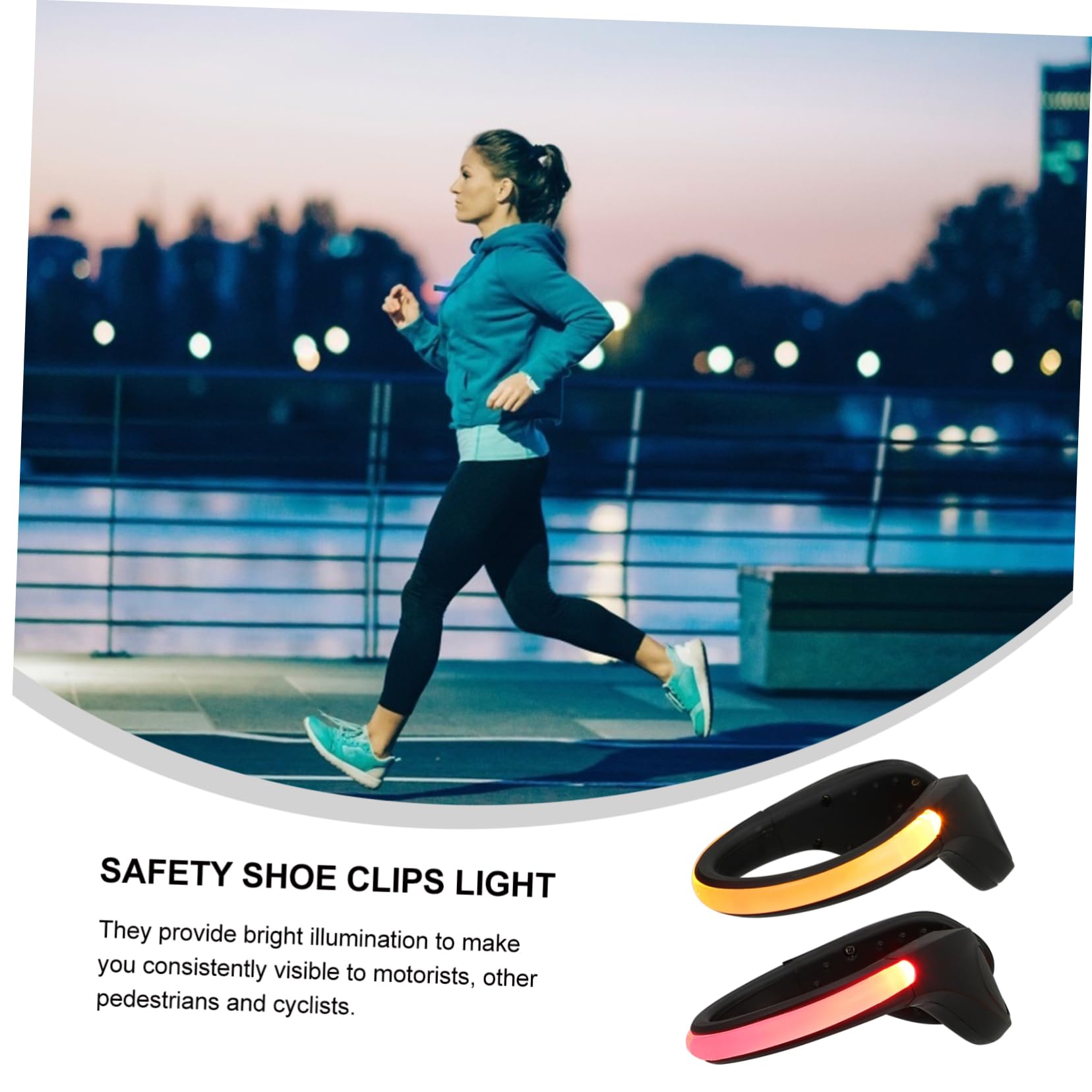 Toddmomy 2pcs Flash Shoes Outdoor Glow Shoes Biking Shoe Clips abs Shoe Clip Running Shoes Clip Light Warning Light Cycling Shoe Clips Lamp Shoe Light Safety Shoes