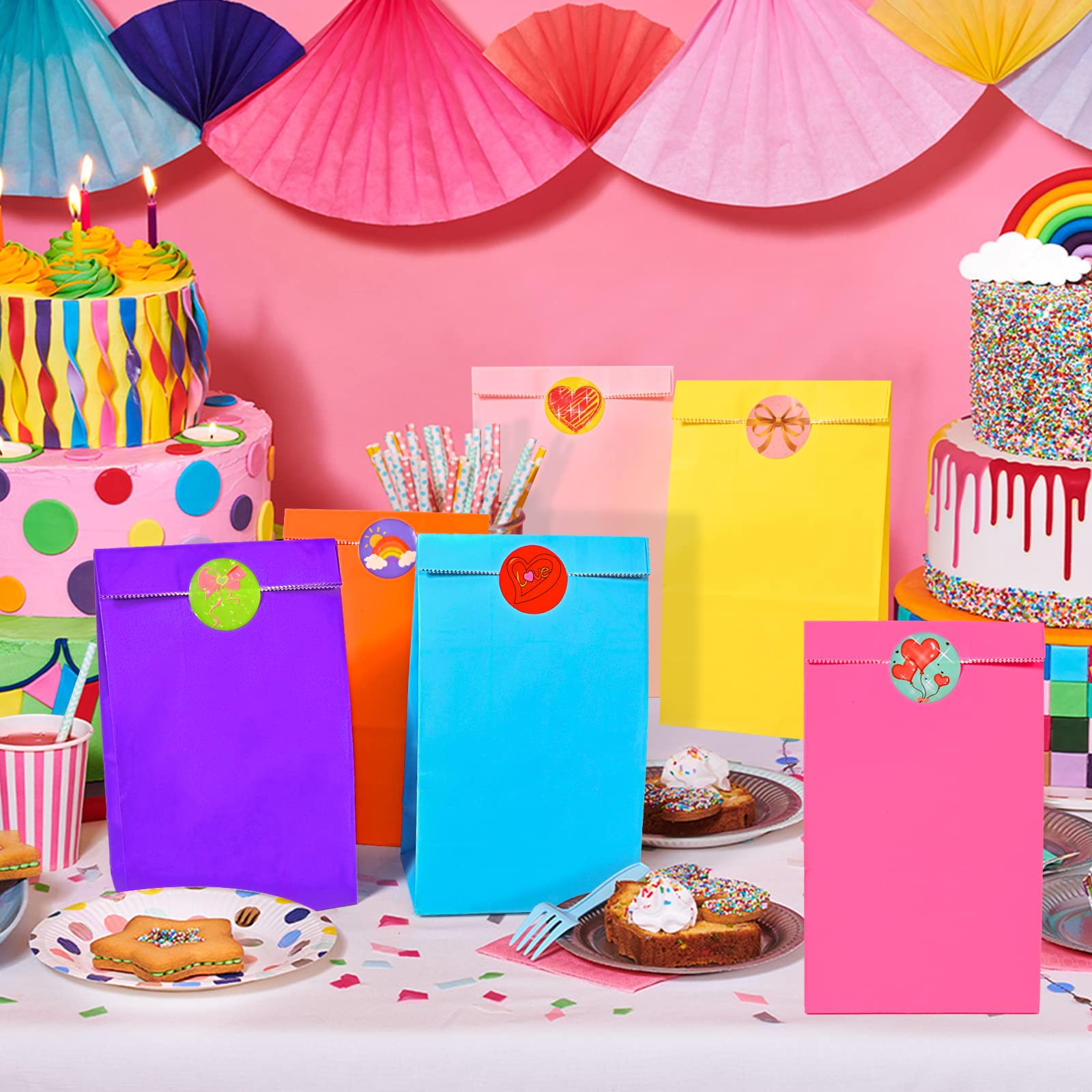 Kit De 120 Petits Cadeaux Arc-en-ciel Pour Anniversaire Enfants - Crayons, Gommes, Sacs, Autocollants