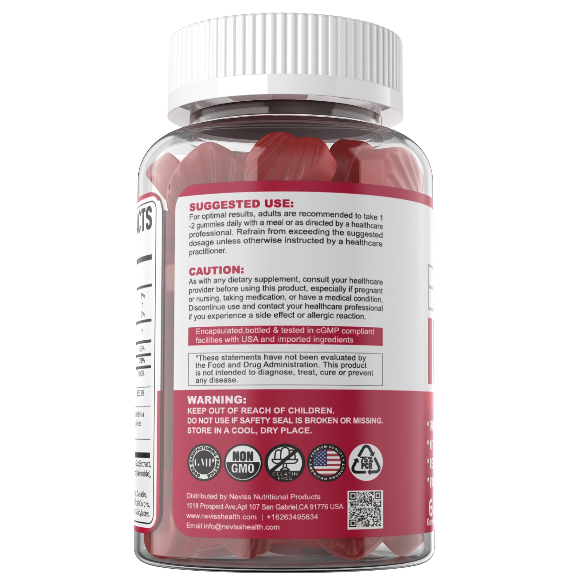 Beet Root Gummies with Iron, Increase Nitric Oxide & Iron Levels, Vegan — Amazon image 8
