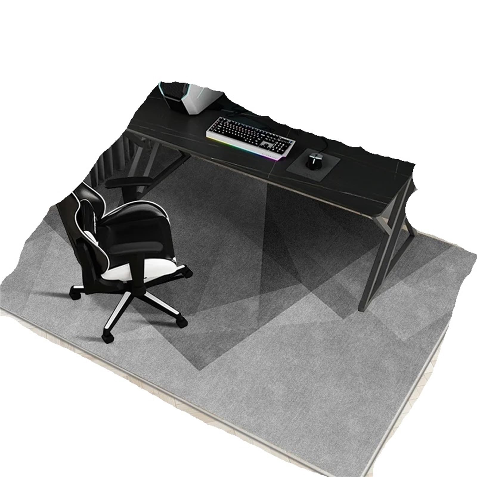 Tappetino for sedia rettangolare for studio della stanza Decorazioni geometriche for camera da letto Tappeti stampati antiscivolo for tappeti del soggiorno Per Parquet(Lint-free04,200x300cm)