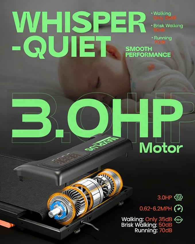 Caminadora Eléctrica Plegable con Inclinación 3HP Negra miniatura 4