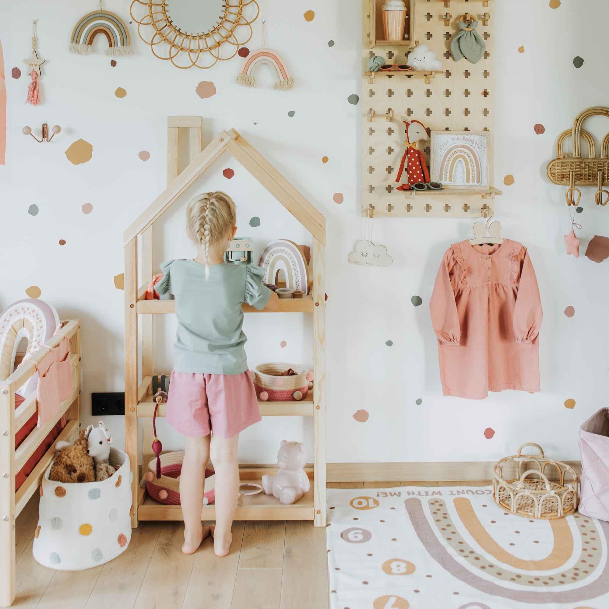 Sweet Home from wood Estantería para habitación Infantil, estantería Montessori. (Madera de Pino)