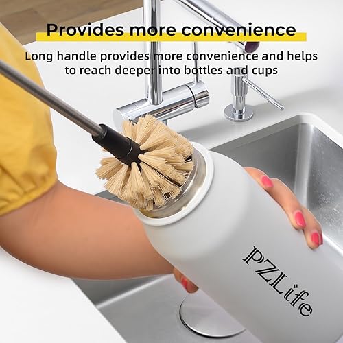 Miniatura 6 de Cepillo para botella de agua, limpiador de botellas de agua y cepillo para pajilla, cepillo de limpieza de 15 pulgadas, cepillo de botella de 15
