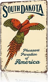 Funny Metal Signs Retro South Dakota Pheasant Posters Myanmar Wall Art S Dakota Pheasant Tin Sign For Home Room Office Decor 8x12inch