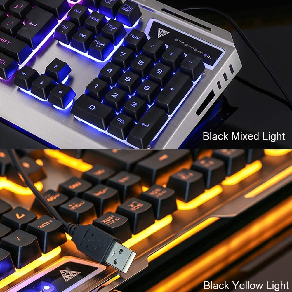 Set Tastiera E Mouse Gaming Retroilluminati – Cablati, Impermeabili, Con Mousepad E Supporto Telefono
