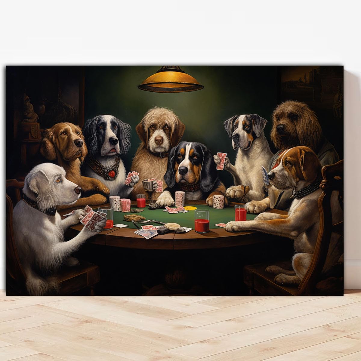 額装品/Family Dog Poster /WSヘンリー/ポスター/インテリア Amazon.com: Hudo Great Dane Dog Poster Pokers Dogs (or Dogs