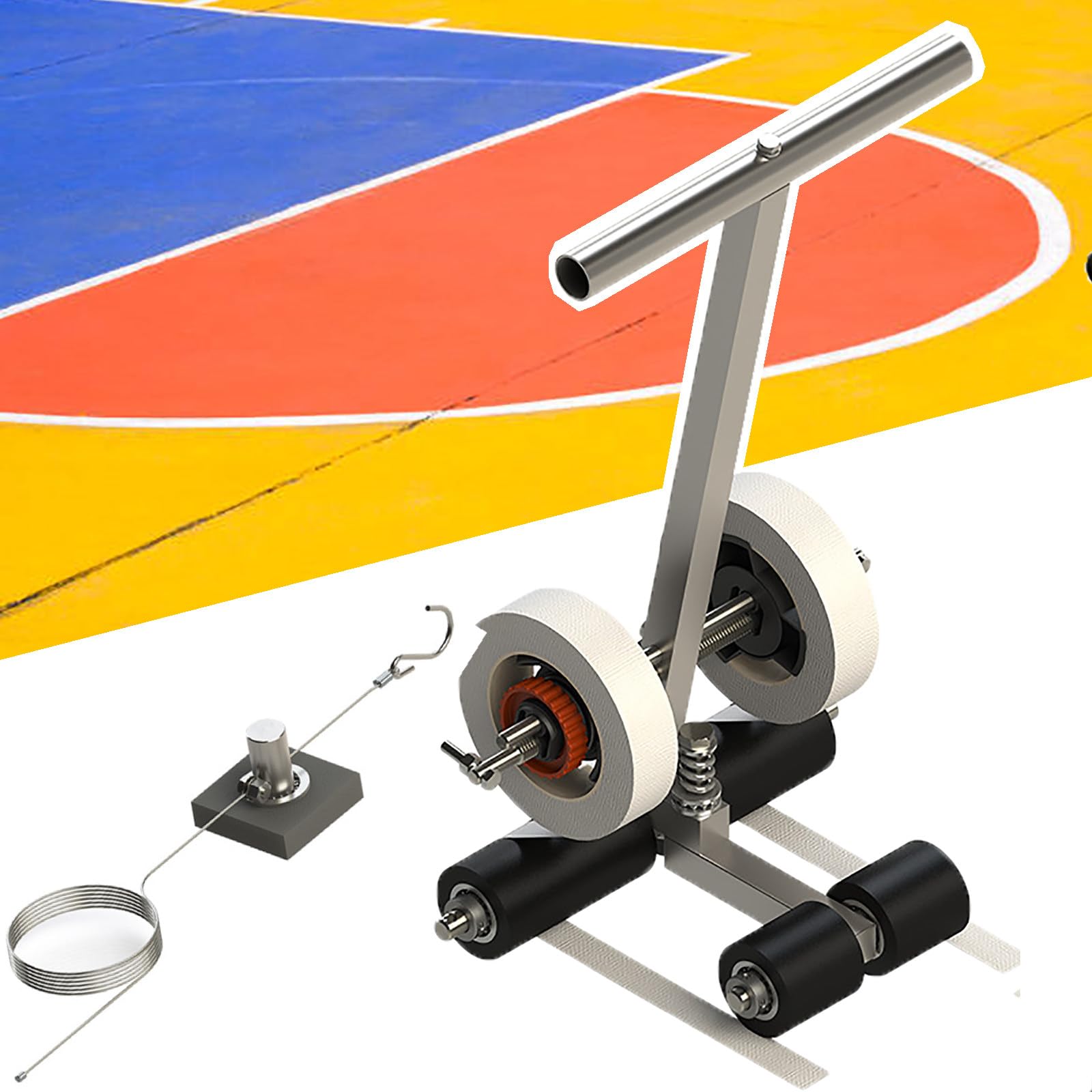 asdchZen Court Line Tape Machine For Floor Marking, Circle Drawing Kit, Lane Marking Applicator For Tile, Asphalt, And Concrete Surfaces