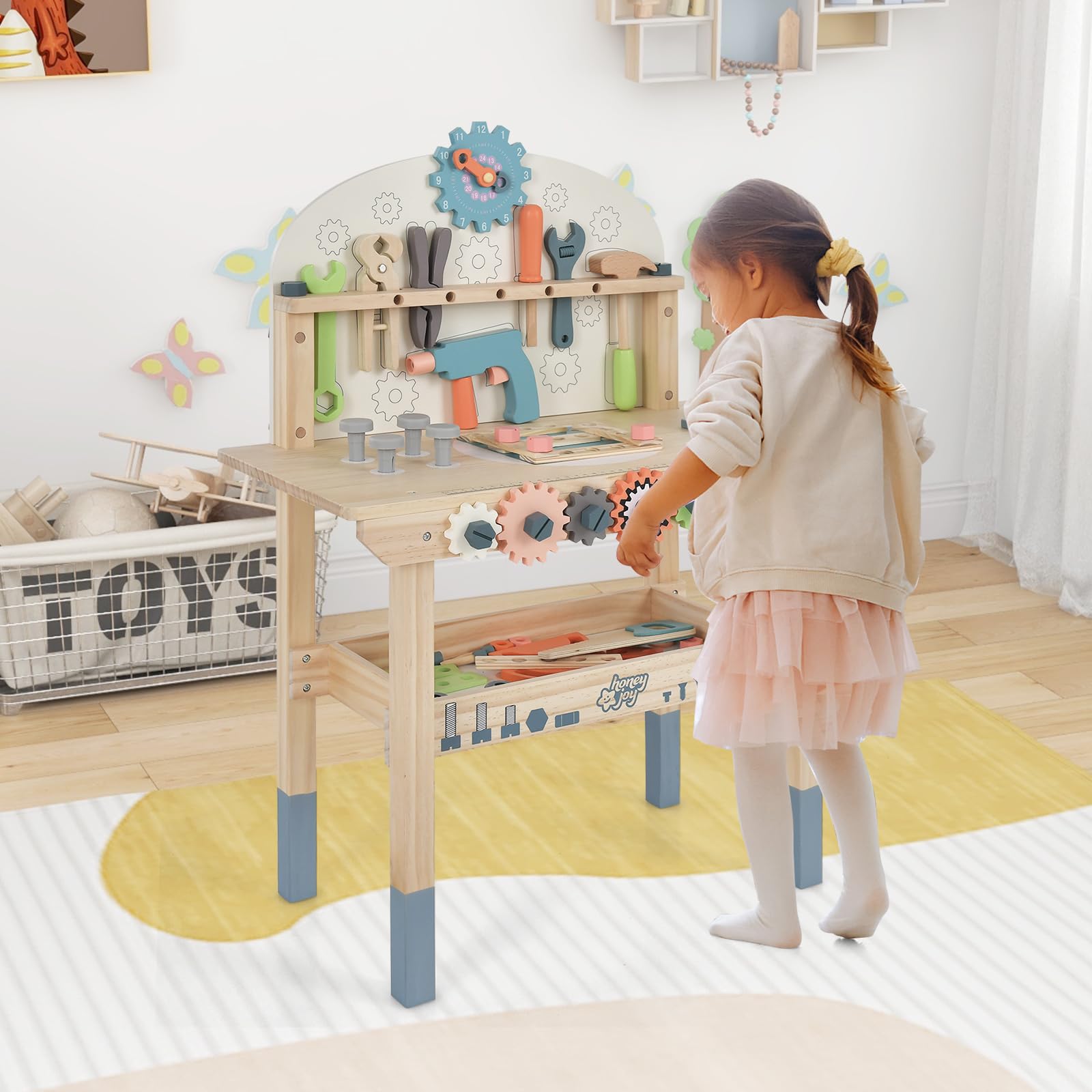 RELAX4LIFE Banco da Lavoro per Bambini in Legno