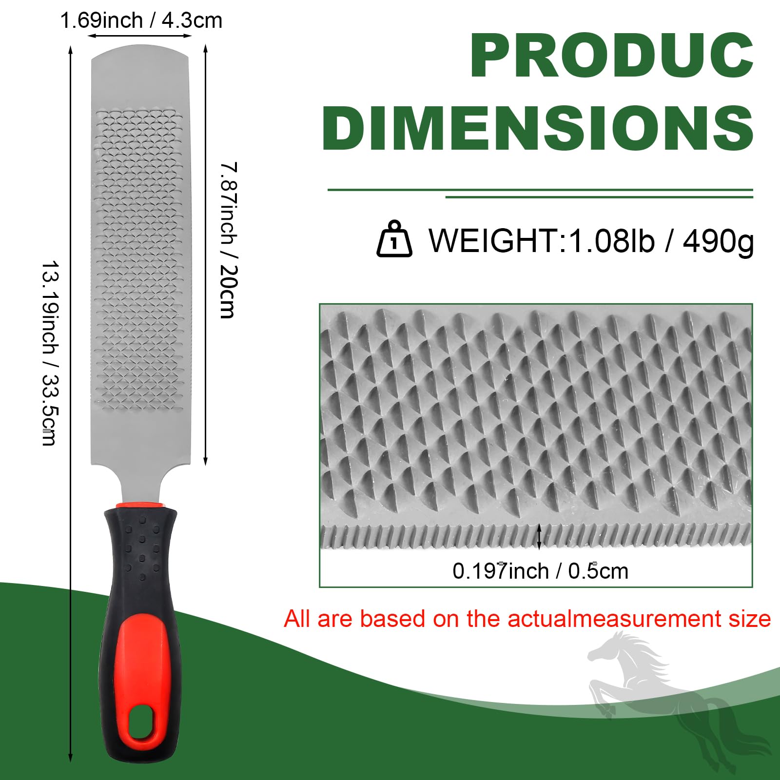 12 Inch Hoof Rasp - Carbon Steel Farrier File -3 12 Inch Hoof Rasp - Carbon Steel Farrier File -3