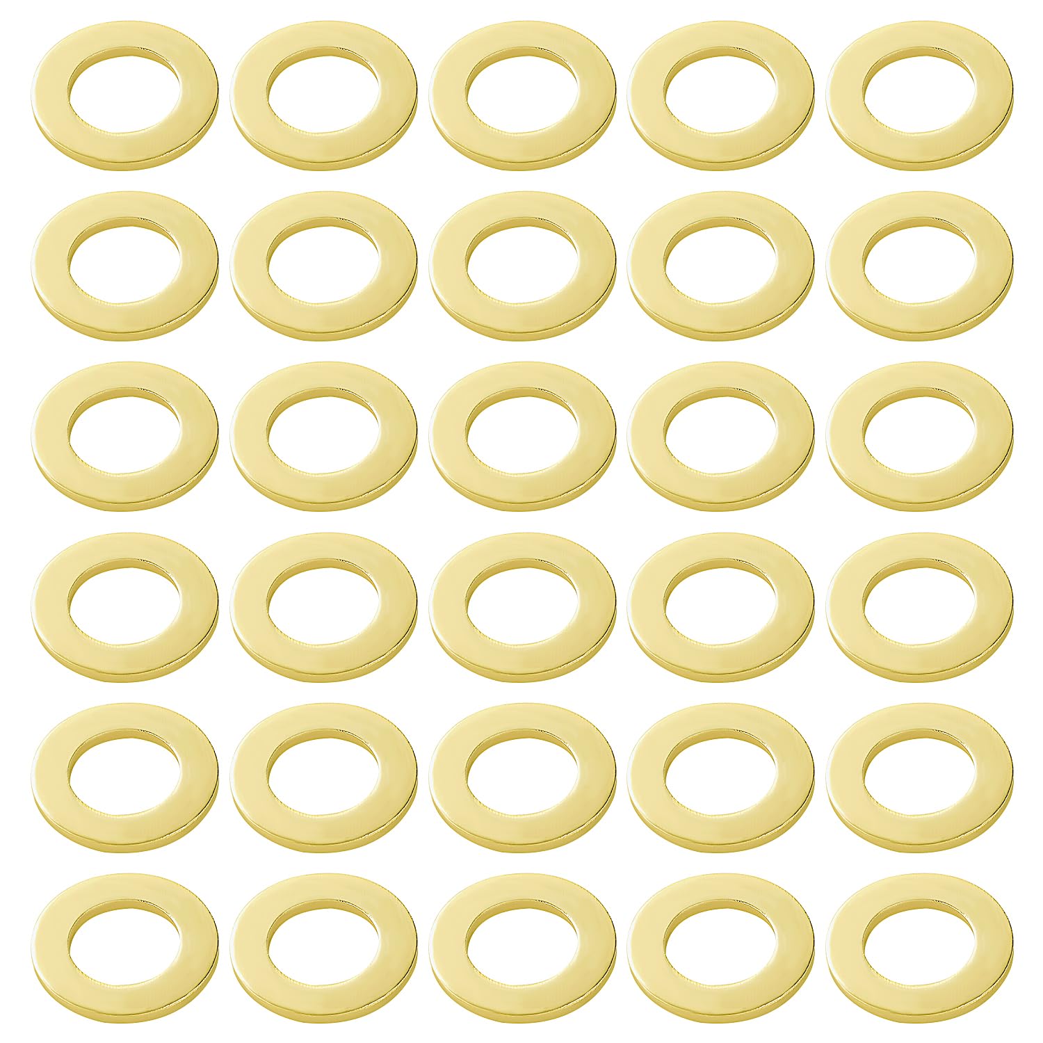 YIXISI 30 Pezzi M8x14x1 mm Rondella Piana, Rondelle Piatte in Ottone, Rondella di Metallo, per Viti e Bulloni