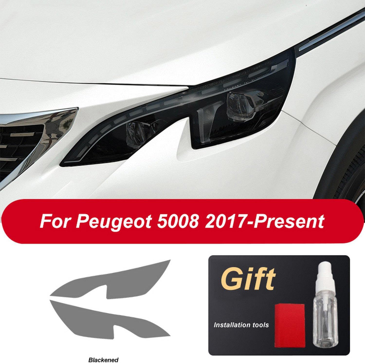 Car Headlight Anti Scratch Protection Film Headlamp Transparent TPU Sticker,for Peugeot 5008 Accessories 2017 -Present