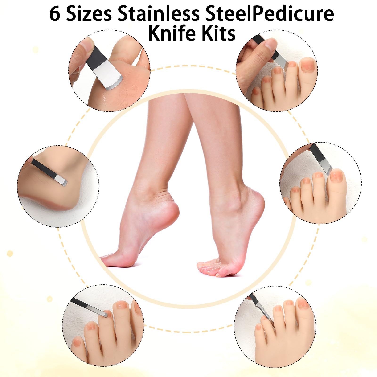 Zestaw do usuwania wrastających paznokci u stóp, profesjonalne zestawy noży do pedicure, golarka do stóp ze stali nierdzewnej, z pudełkiem do przechowywania, narzędzia do pielęgnacji stóp, do