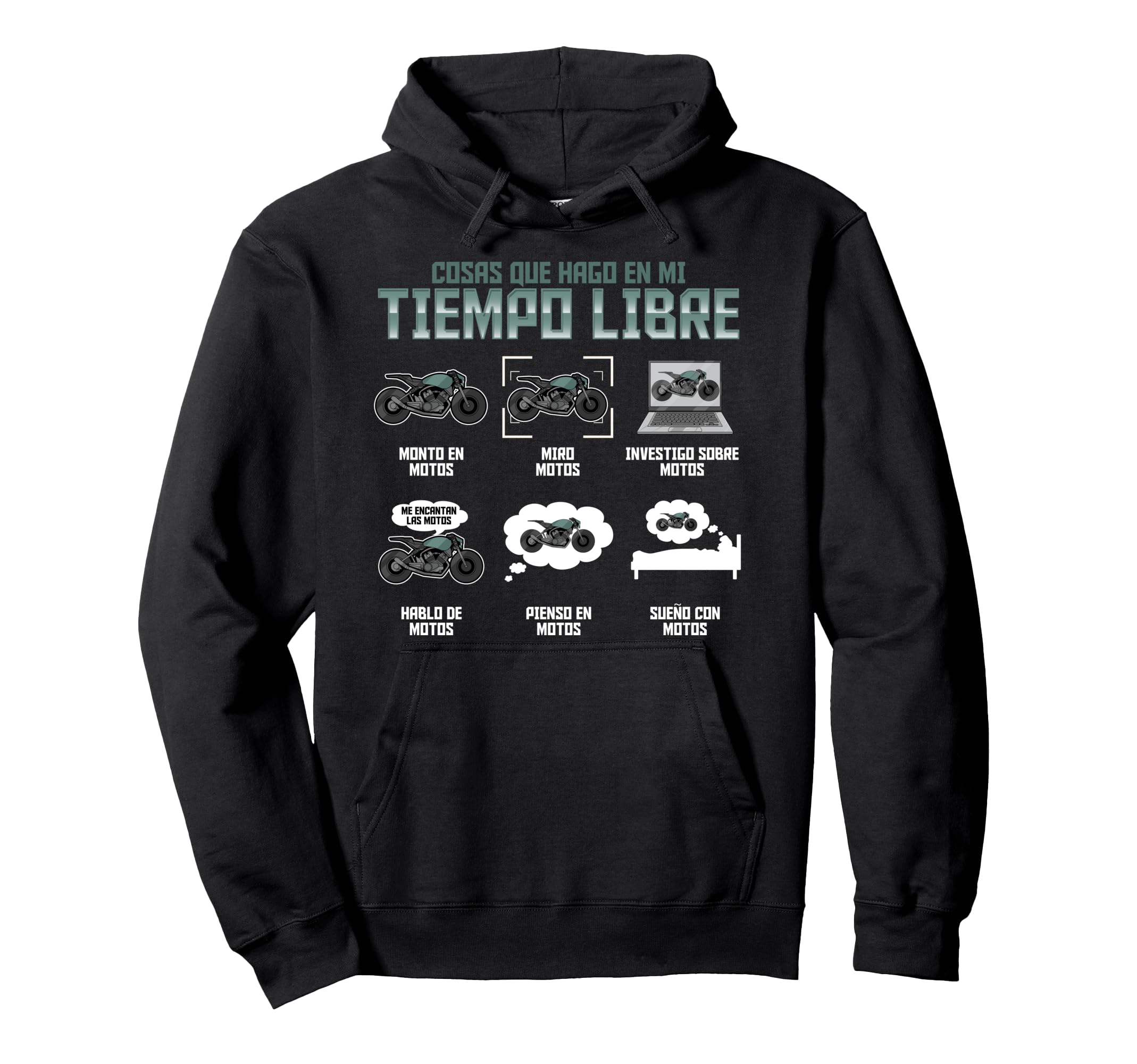 Sudadera Con Capucha De Motero - Diseño Humorístico "Algunos Necesitan Terapia Yo Necesito Mi Moto", Regalo Para Amantes De Las Motos