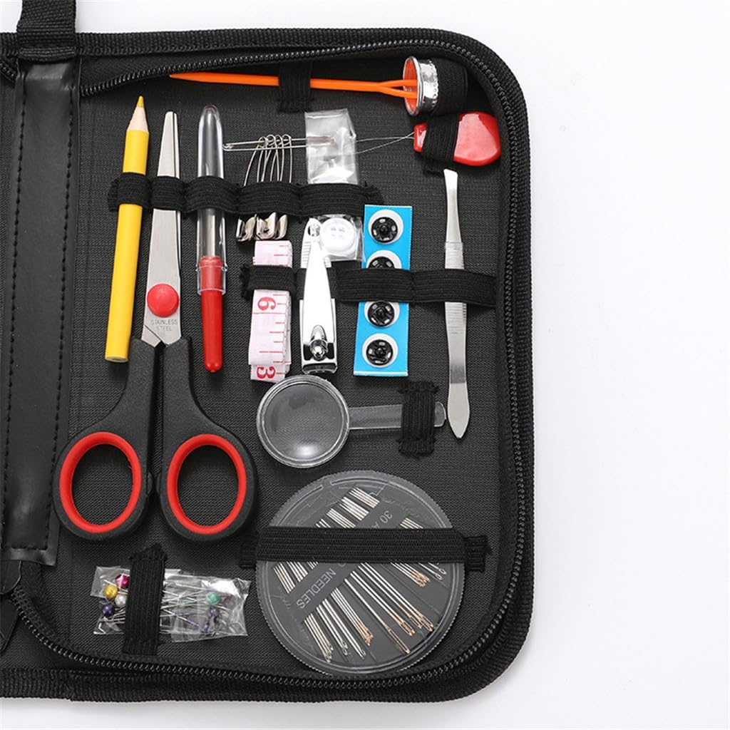Caja de Costura para el hogar, 24 Colores, fácil de Transportar, Ideal para Viajes, reparación y Almacenamiento.