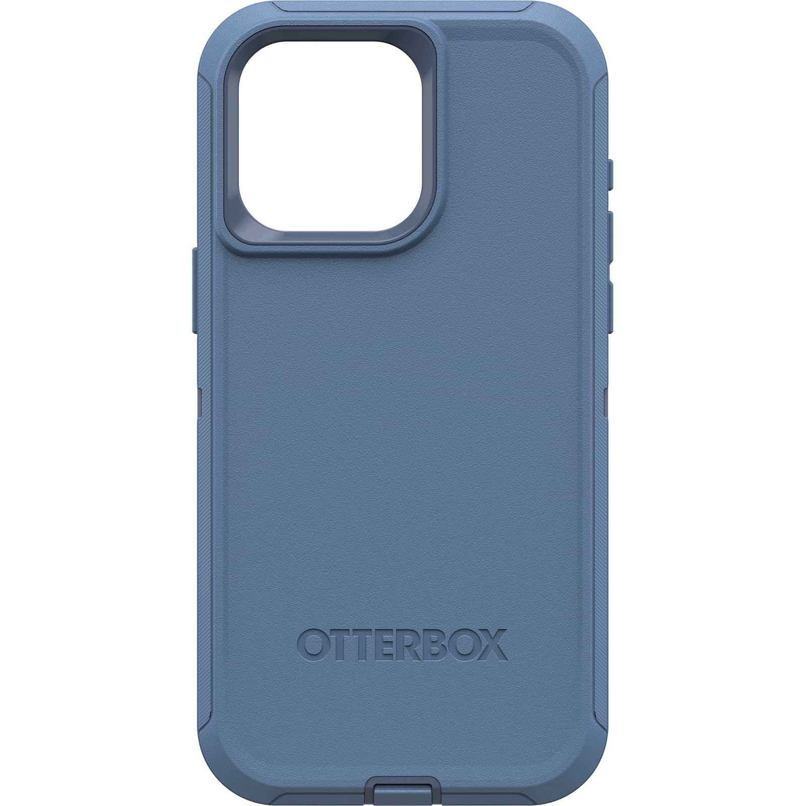 OtterBox iPhone 15 Pro MAX (Only) Defender Series Case - BABY BLUE JEANS (Blue), screenless, rugged & durable, with port protection, includes holster clip kickstand