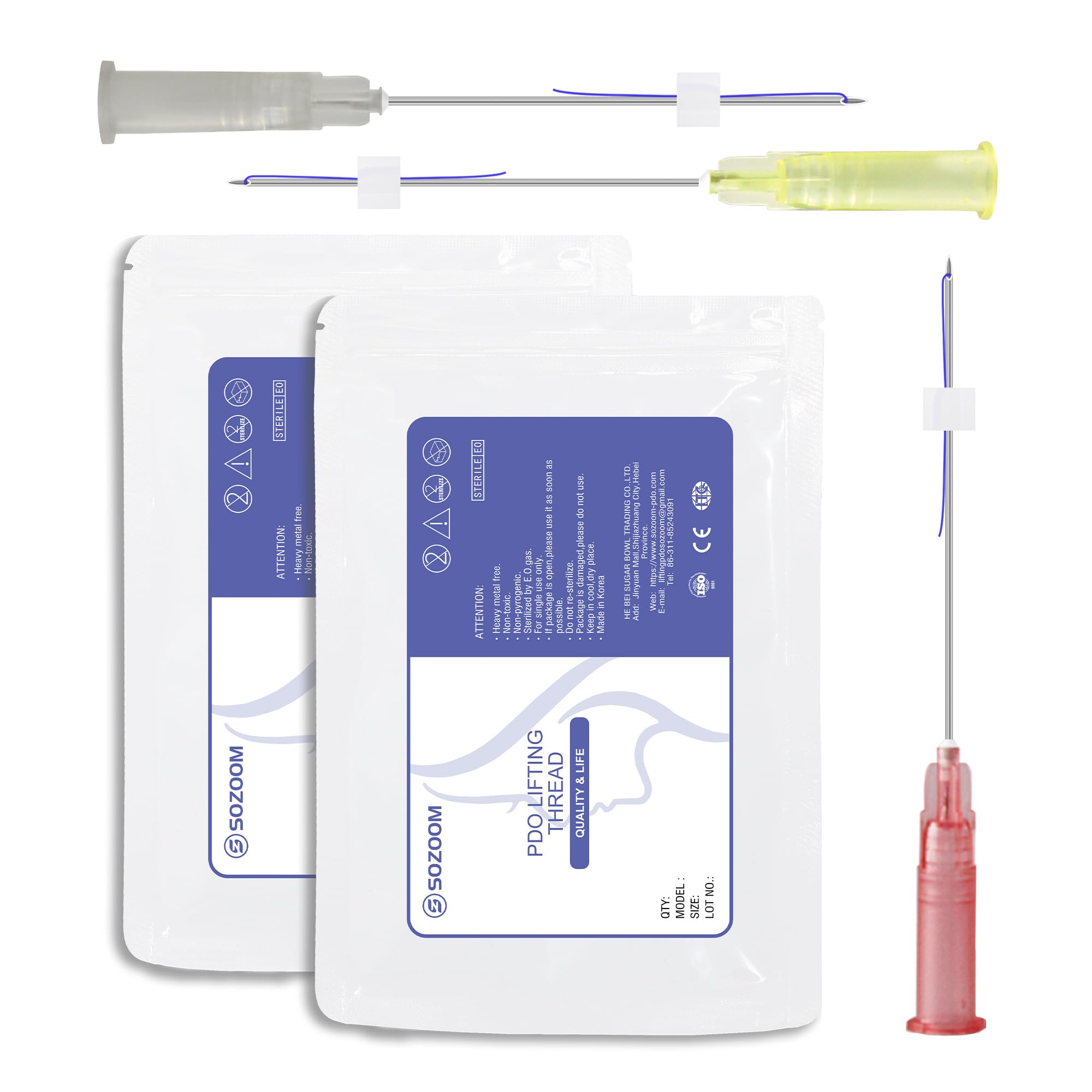 SOZOOM PDO Mono Thread, PDO Threads Lift Face and Body, Improve Skin PDO Threads (20PCS-30G-38mm)