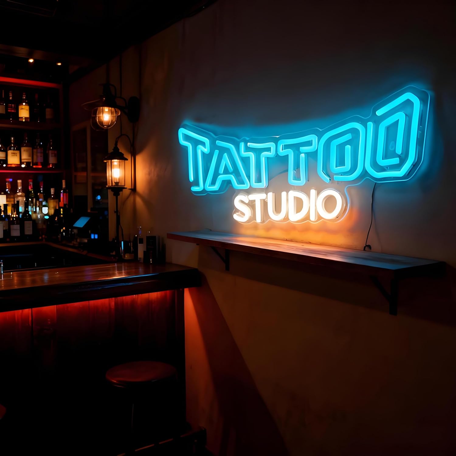 Tattoo Neon Sign in Business Led Sign Light Up Letters for Wall Decor Led Decorative Night Neon Signs Party Decorations Christmas Gifts for Tattoo Studio Billboard Grand Opening Photo Prop - Image 3