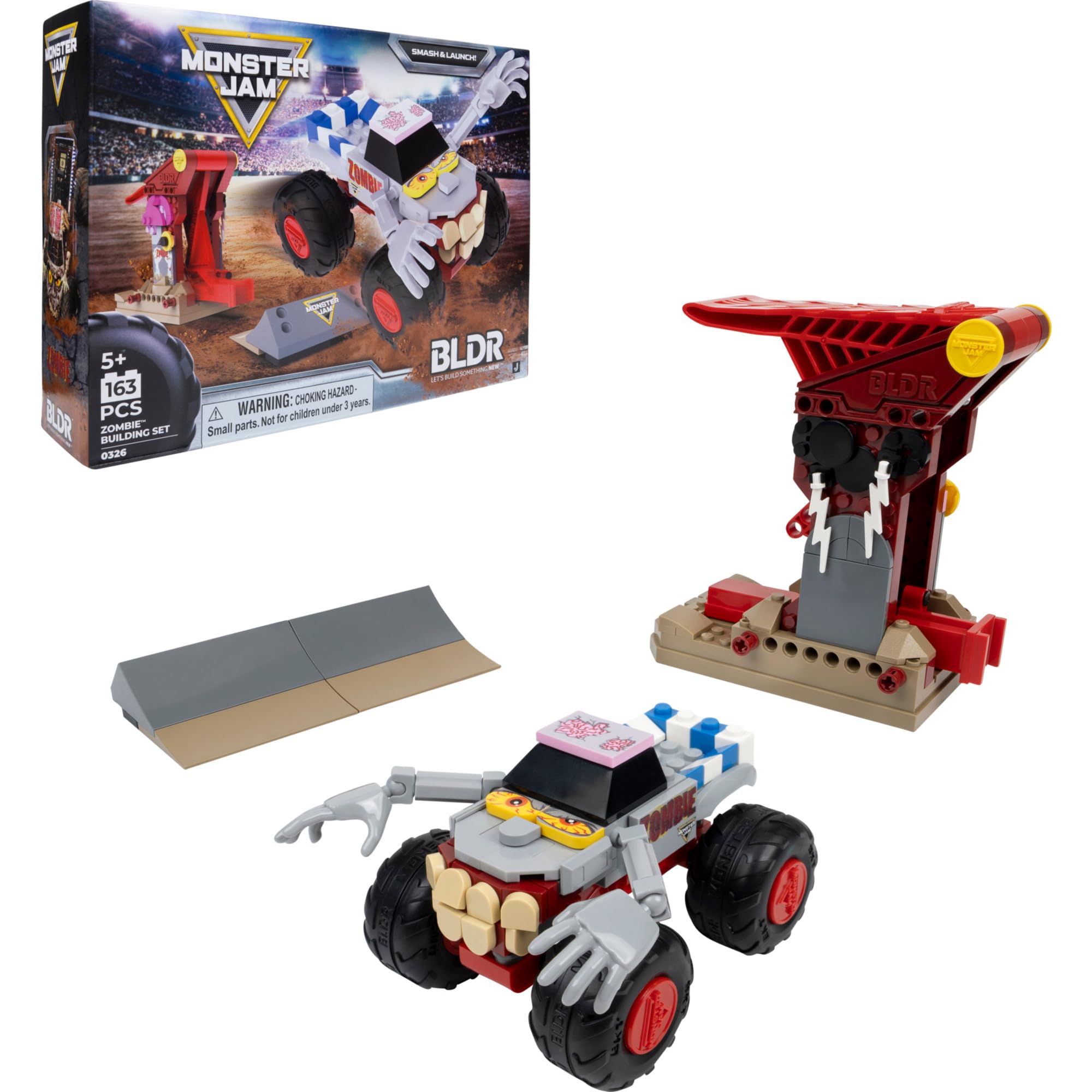 BLDR Monster Jam™ Zombie™ Smash & Launch Building Set
