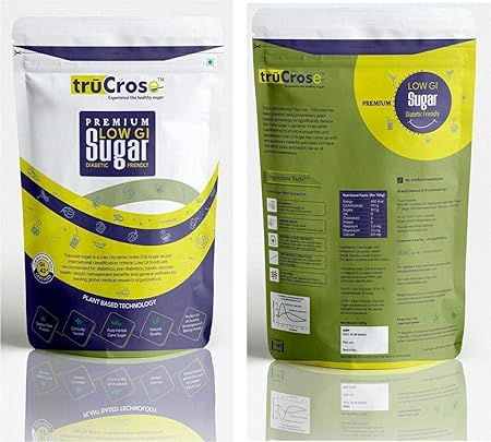TruCrose Diabetic Friendly Natural Herbal Cane Sugar ( Substitute for Ordinary Sugars & Artificial Sweeteners) - Low Glycemic Index (GI) - 500Grams