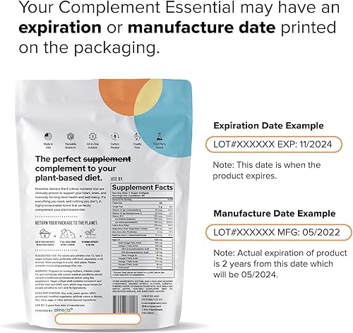 Miniatura 9 de Complement Multivitamínicos veganos para mujeres y hombres, Omega 3 DHA+EPA, vitamina B12, vitamina D3 K2, zinc, selenio, magnesio, suplemento de