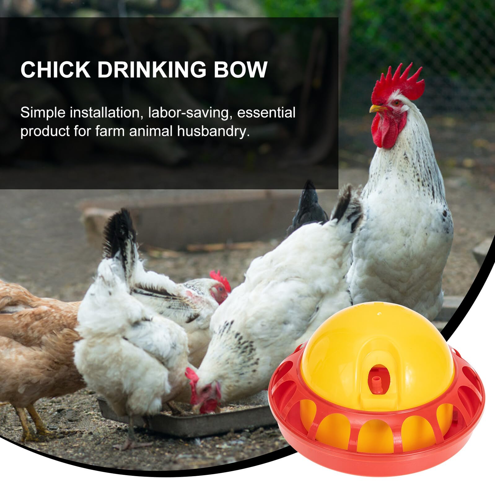 DOITOOL Bebedero Automático y Dispensador de Agua Instalación Sencilla de Plástico 1 Set para Pollos y Aves para Ganadería en Granja