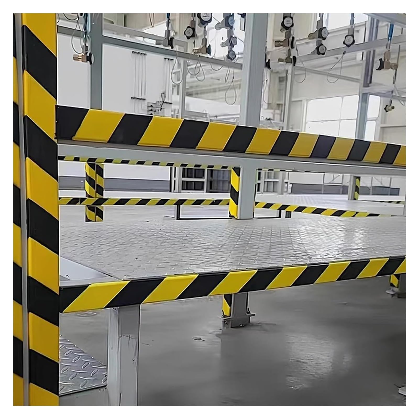 Protector de Bordes de Espuma de Alta Visibilidad de 39" - Parachoques de Seguridad de Esquina Autoadhesivo con Rayas Amarillas y Negras for Uso Industrial y Comercial(100x7.5x2cm,10PCS)