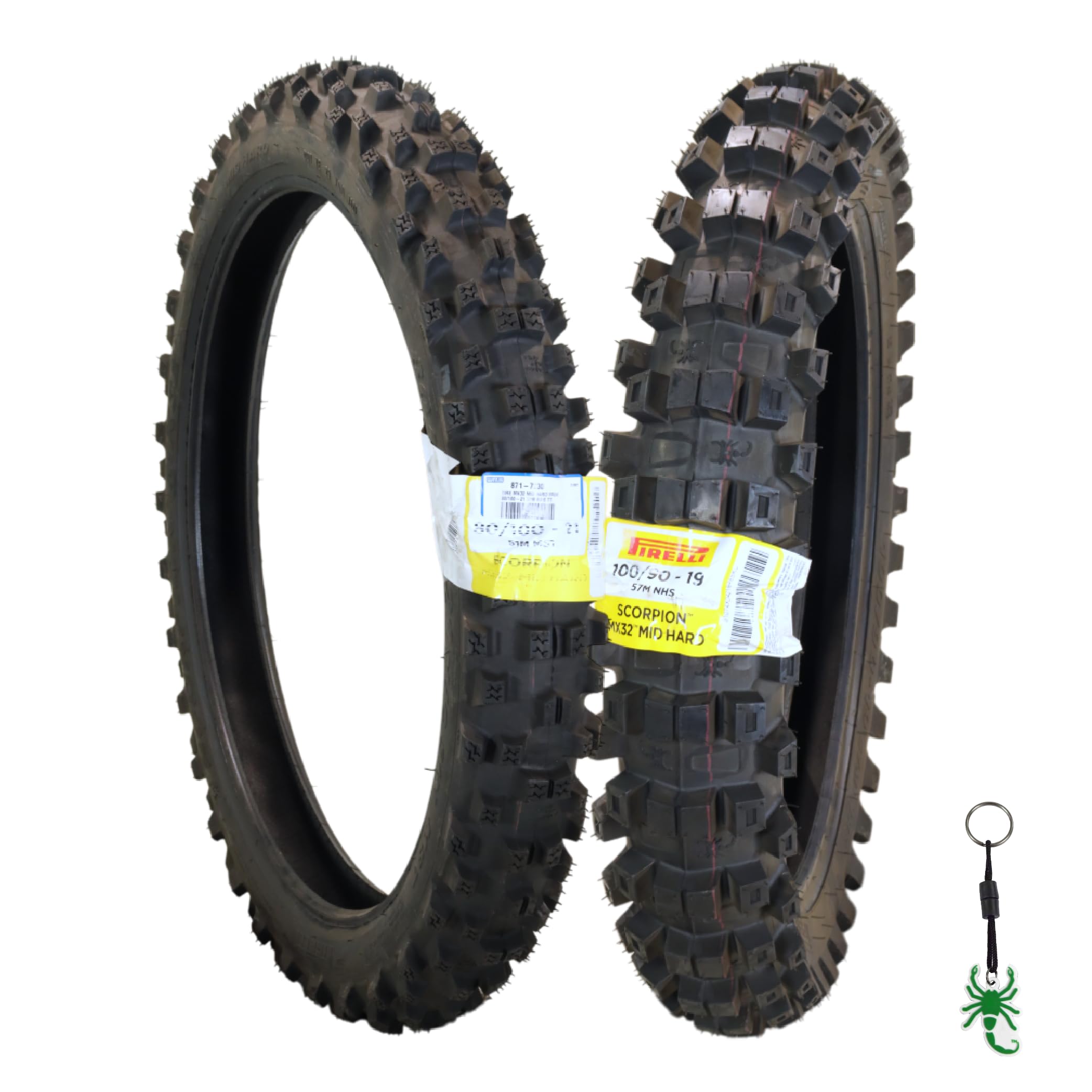 milly-3gor！ Amazon.com: Pirelli Scorpion MX 32 Mid Hard Front 80/100-21 & Rear