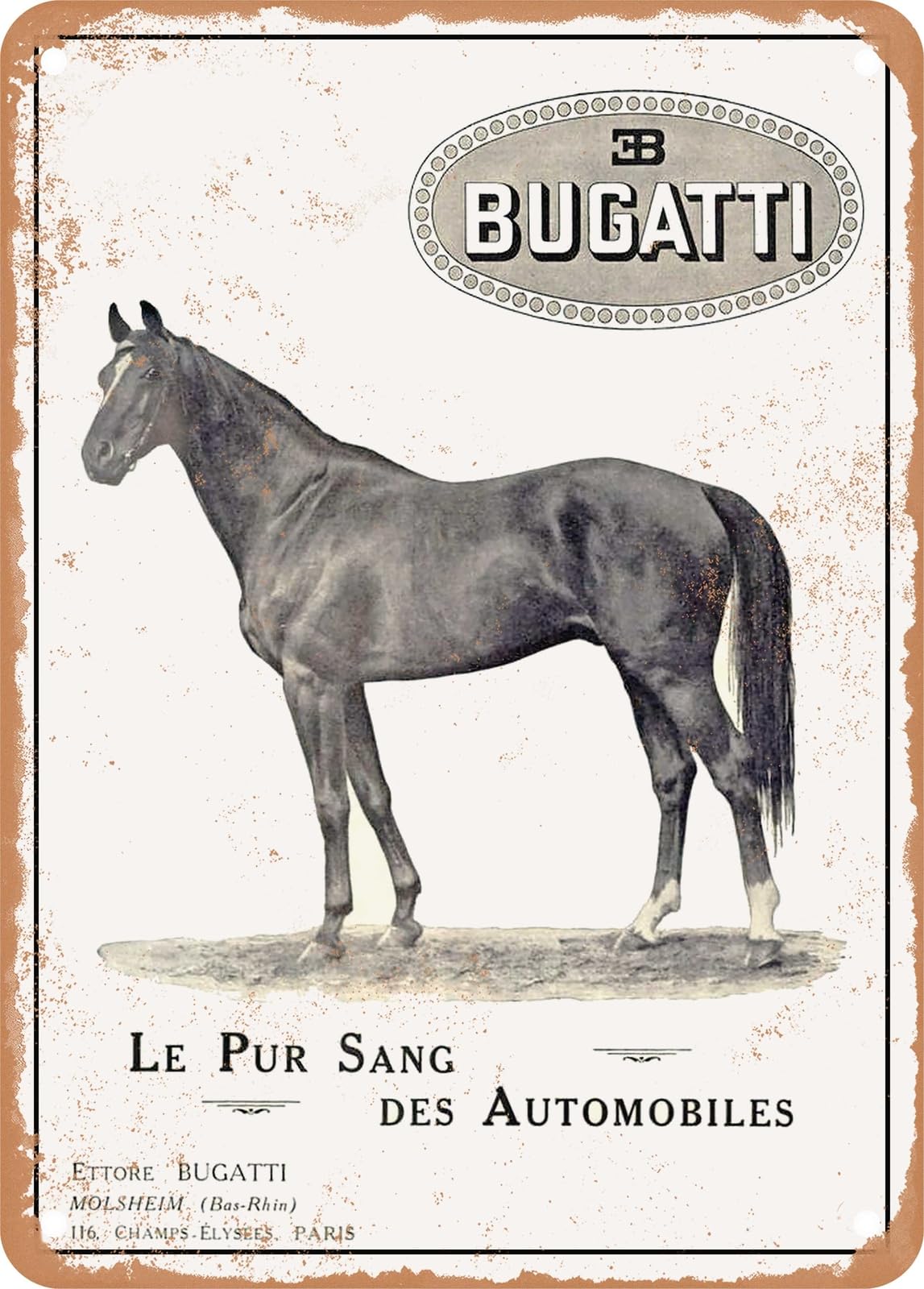 METAL SIGN - 1923 The thoroughbred of automobiles Vintage Ad home decor
