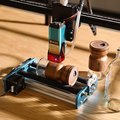 Miniatura 7 de Genmitsu Rotatorio láser V2 para grabadores láser, cortadores láser, accesorio de rodillo giratorio láser, módulo de grabado de rodillos rotativos