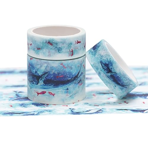 Miniatura 2 de YUBBAEX Bonito juego de 3 rollos de cinta adhesiva de estilo japonés impreso para artes, manualidades, suministros de diario, planificadores,