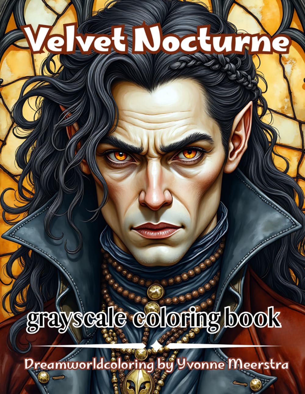 velvet nocturne: A Gothic Fantasy Portrait Coloring Book for Adults