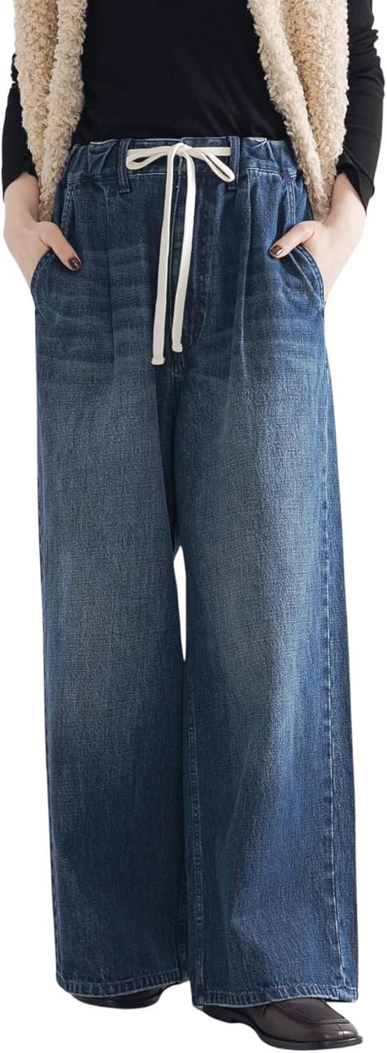 H&M スーパーバギーデニム W30 ライトブラウン スーパーバギージーンズ