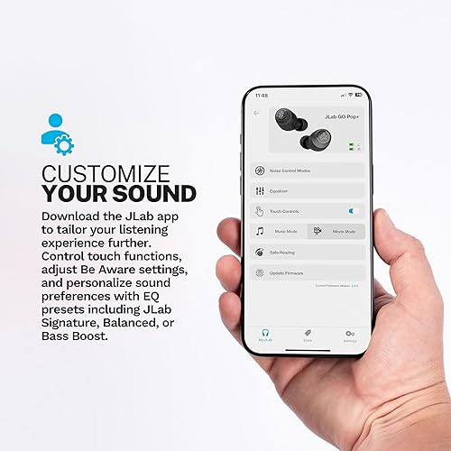 Miniatura 2 de JLab Go Air Pop+ Auriculares inalámbricos verdaderos, auriculares intraurales, auriculares Bluetooth, auriculares de reproducción de 35 horas,