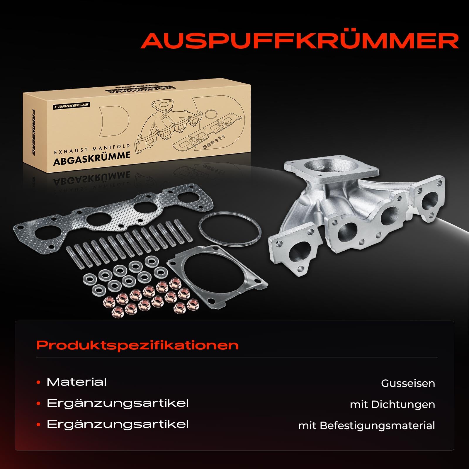 Auspuffkrümmer Krümmer für Berlingo C2 C3 C4 Xsara 1007 206 207 307 Partner 2000-Heute 0341G2