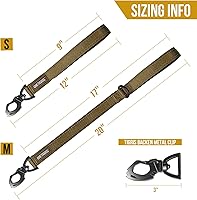 Vista 4 de OneTigris Bolt - Correa corta de tráfico para perros pequeños, medianos y grandes (marrón coyote, S)