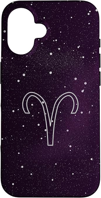 Aries Zodiac Star Sign Purple Astrology Case for iPhone 16
