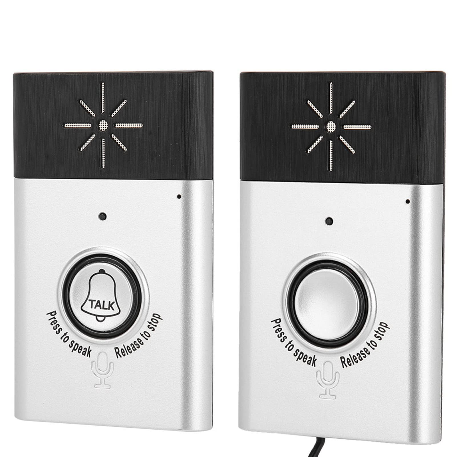 Sonnette et Interphone Vocal Portable 2,4 GHz sans Fil, Système D'interphone avec Installation Facile pour la Sécurité du Bureau à Domicile