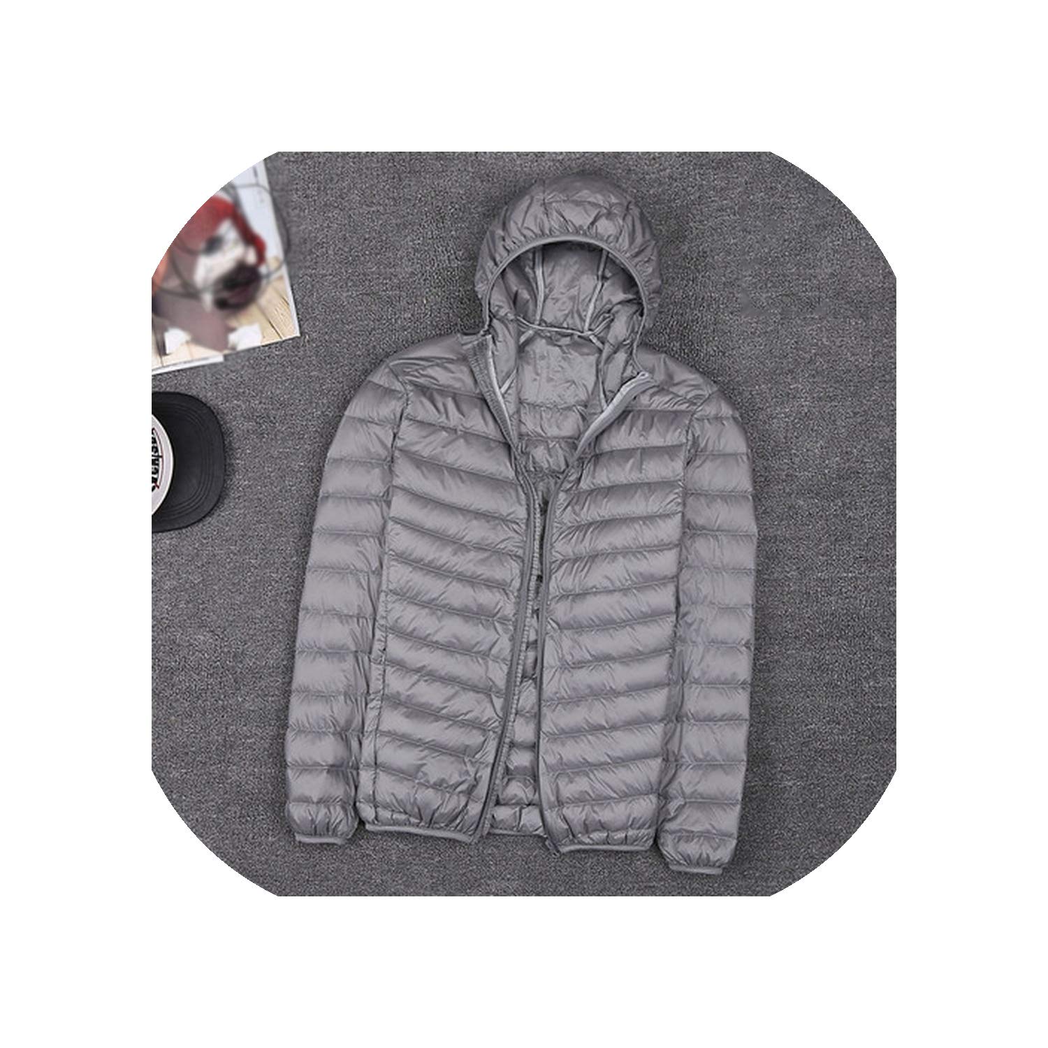 Mens Clothes Fashion Boutique Solid Color Ultra Thin Light Comfortable Casual Hooded