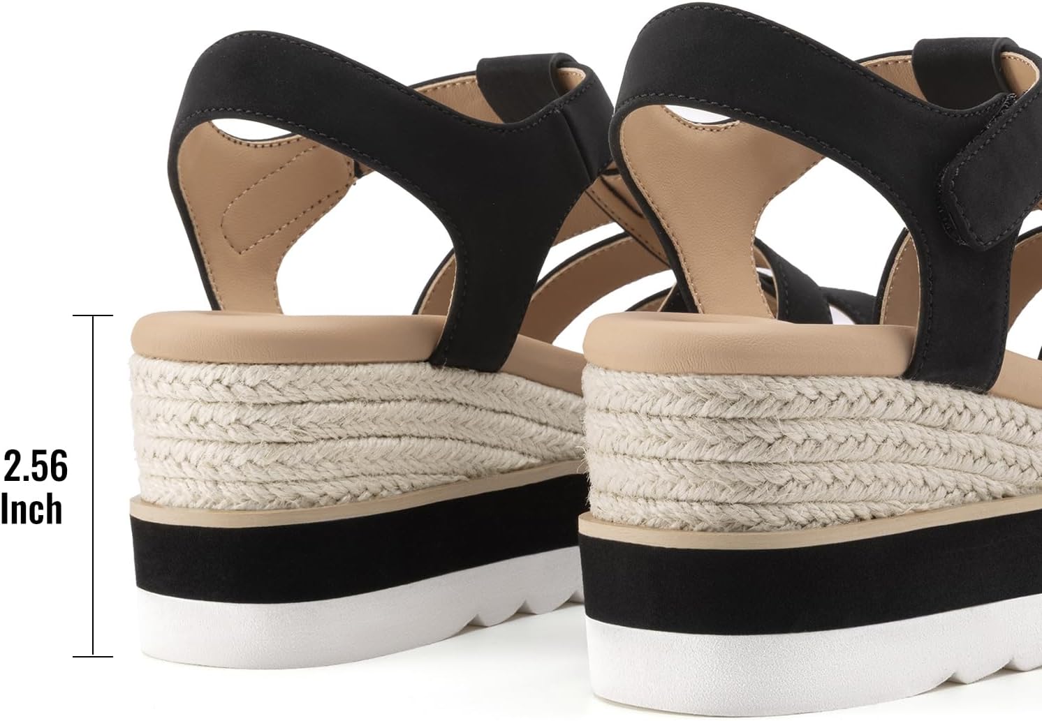 Athlefit Espadrille Low Wedge Sandals for Women Comfortable Casual Open Toe Platform Sandals for Summer Beach Vacation - Image 5