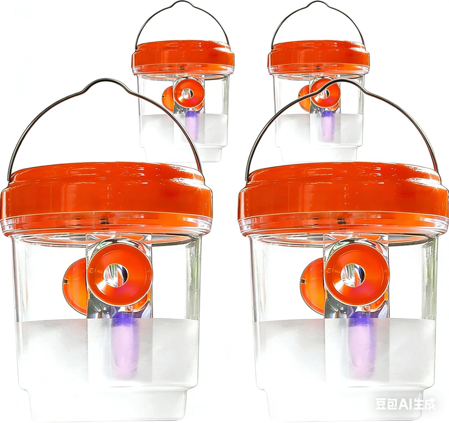 Solar Hanging Garden Light, Outdoor Decorative Lantern with Detachable Container, Reusable Waterproof Hanging Light for Patio, Yard, Balcony (Multiple Colors & Packs) (1, Orange)