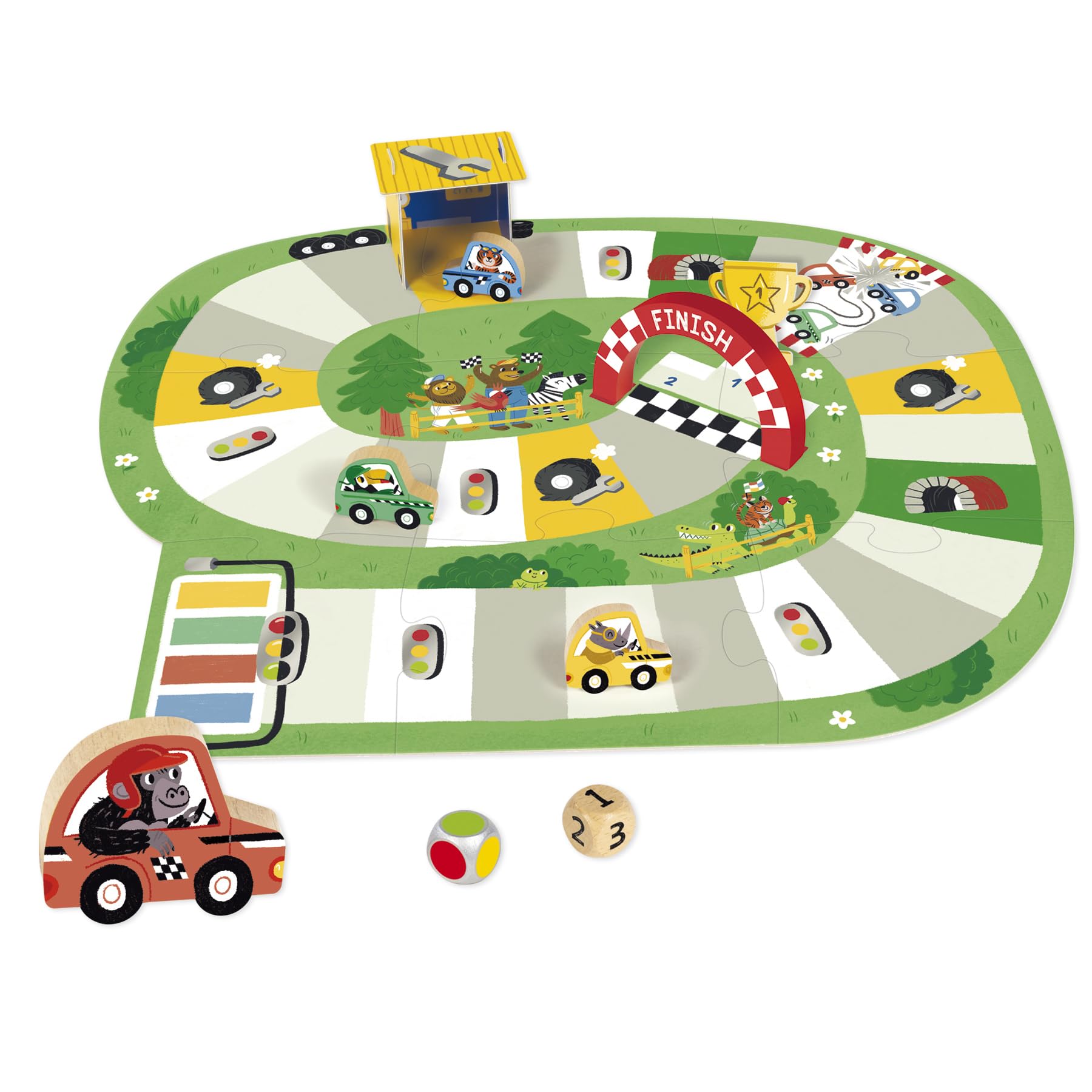 Goula - La mia Prima Gara - Gioco prescolare per Bambini a Partire da 3 Anni, da 2 a 4 Giocatori
