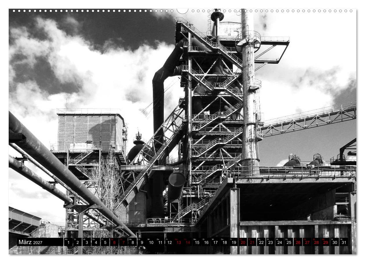 CALVENDO - LaPaDu-Hüttenwerk Duisburg (hochwertiger Premium Wandkalender 2027 DIN A2 quer), Kunstdruck in Hochglanz: Industriekultur vom Feinsten