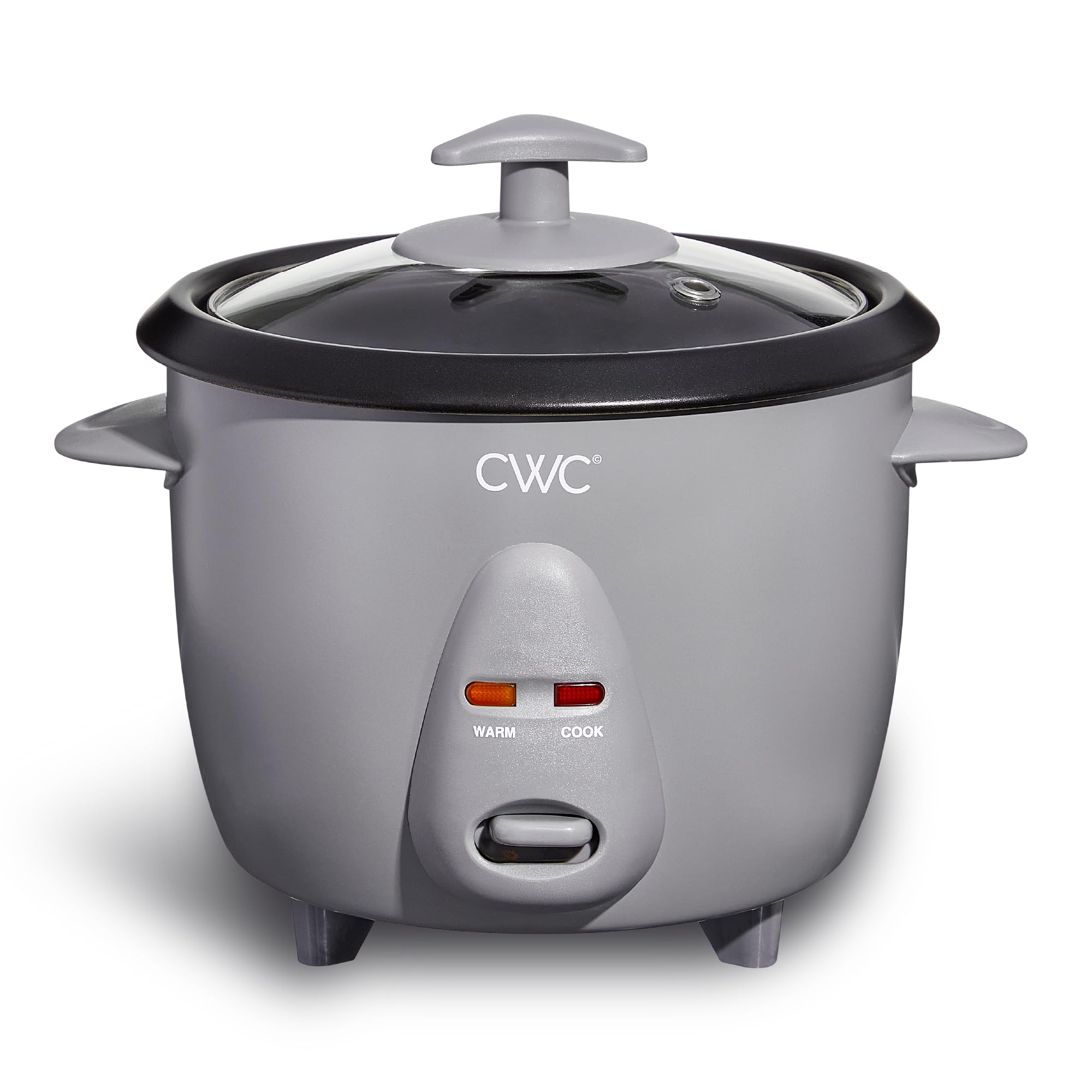 COOK WITH COLOR 6 Cup Rice Cooker 300W - Effortless Cooking and Perfectly, Cooks 3 Cups of Raw Rice for 6 Cups of Cooked Rice, Grey