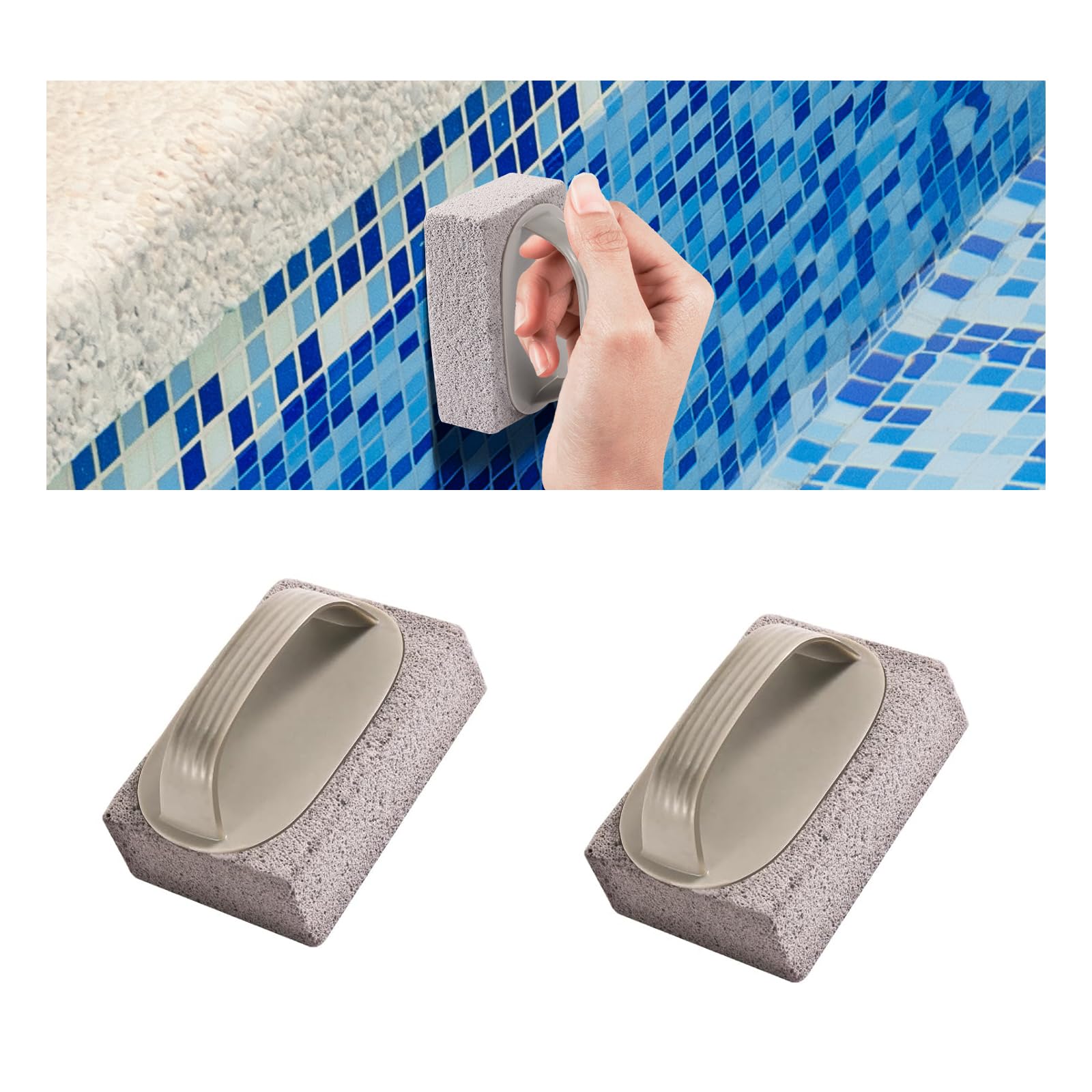 Cepillo Piscina Piedra Pomez 2 Piezas Cepillo Limpiafondos Piscina Piedra Pómez Limpieza Cepillos Limpiar Piscinas Algas