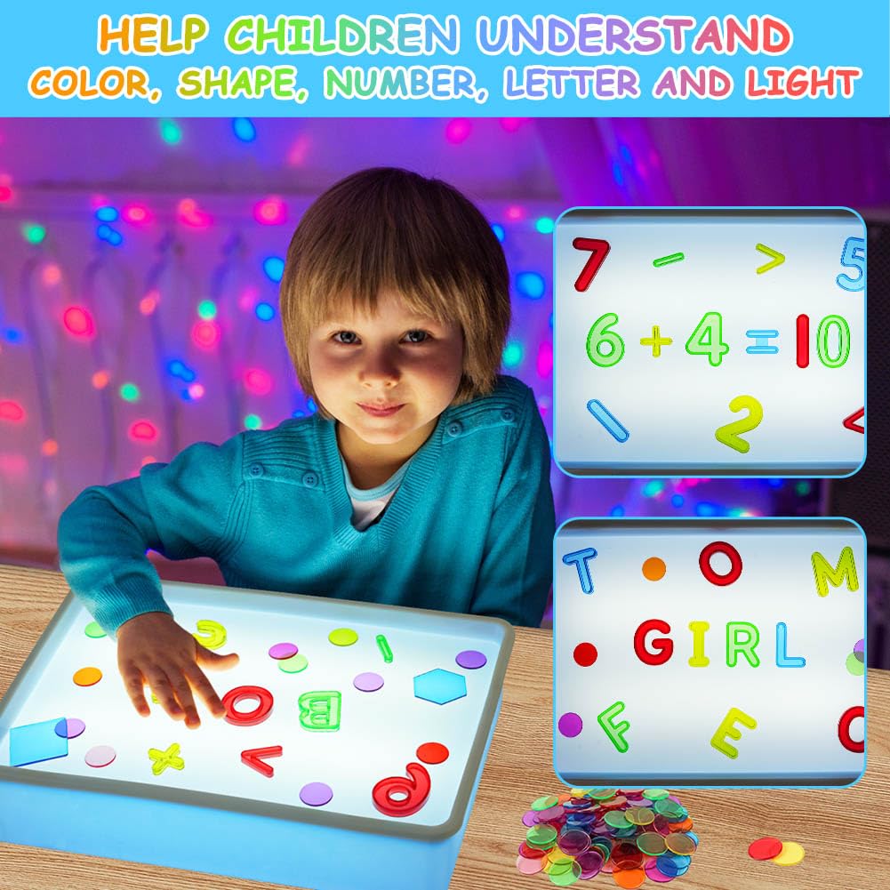 Vicloon Sensory Toys for Autism Sensory Light Table Manipulatives and Accessories - Image 4