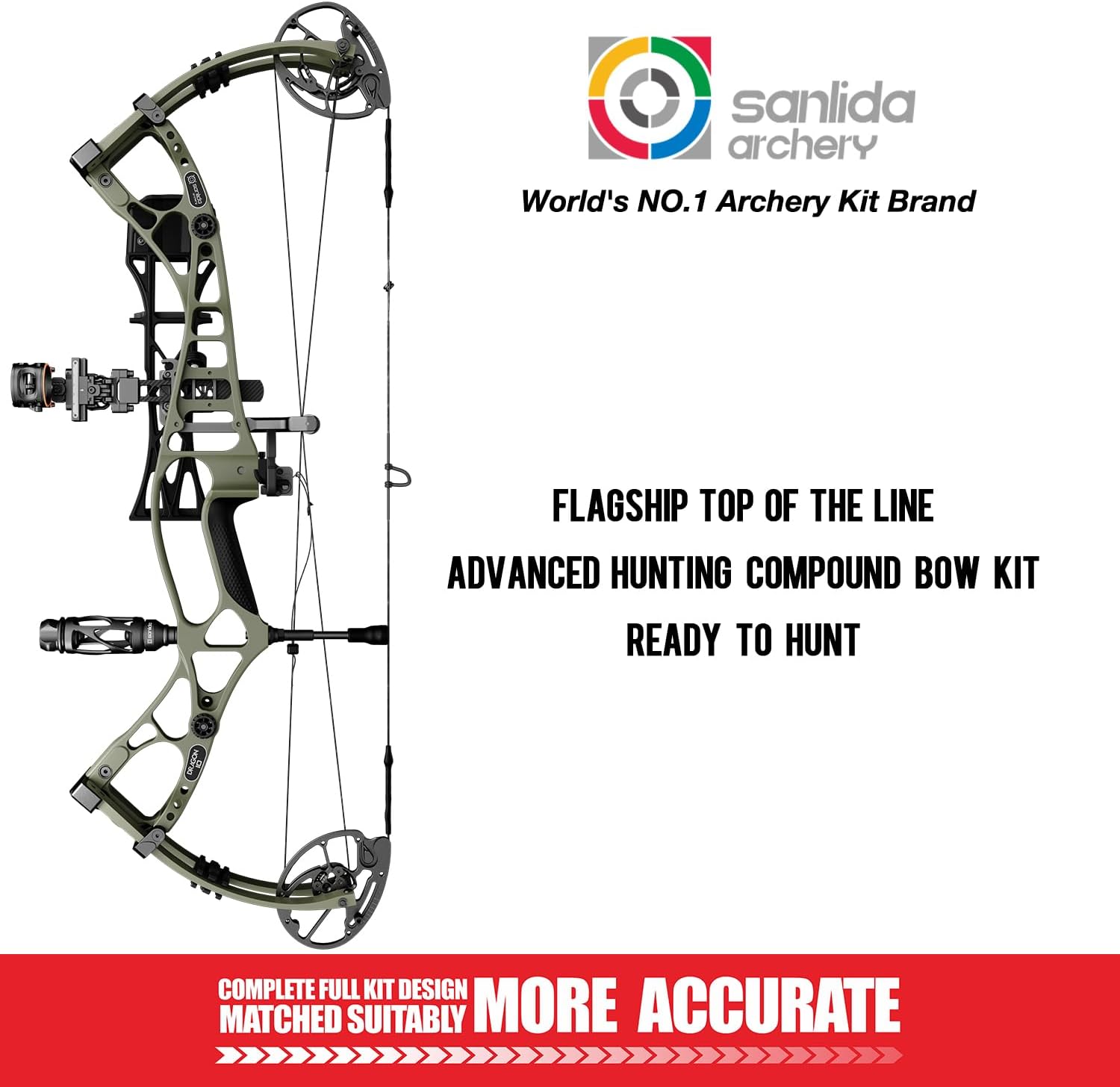 Sanlid Archery Dragon 10 Compound Bow Package 27"-30" Draw Length, 60-70# Draw Weight Wilderness and Dragon X7 Compound Bow Kit