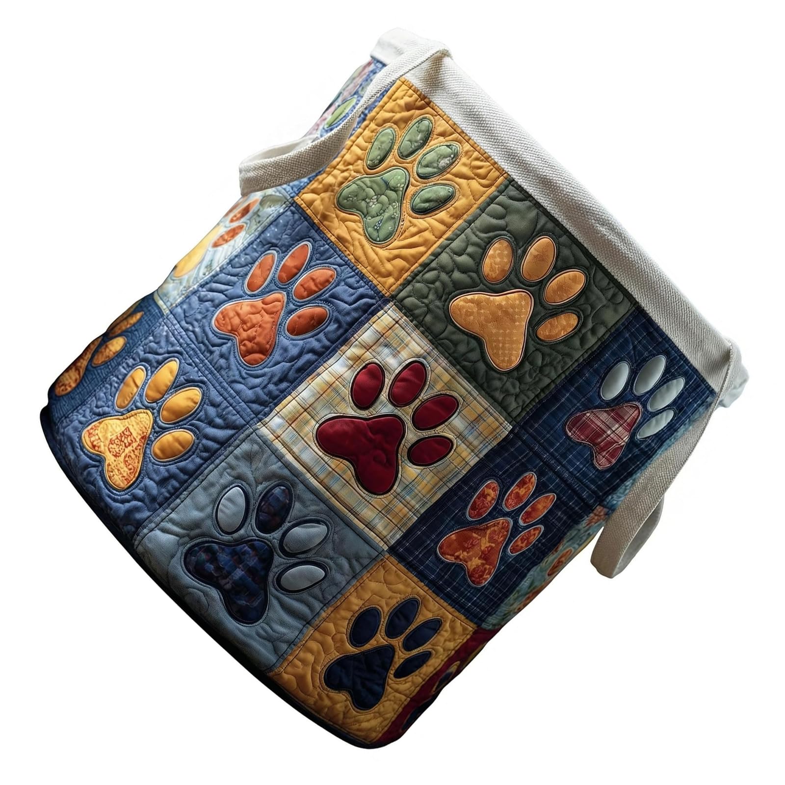 Jazuaiao Modern Household Storage Solution Double Stitched Edges Holds 2 Loads of Laundry Quilted Fabric Hamper Portable Laundry Bag