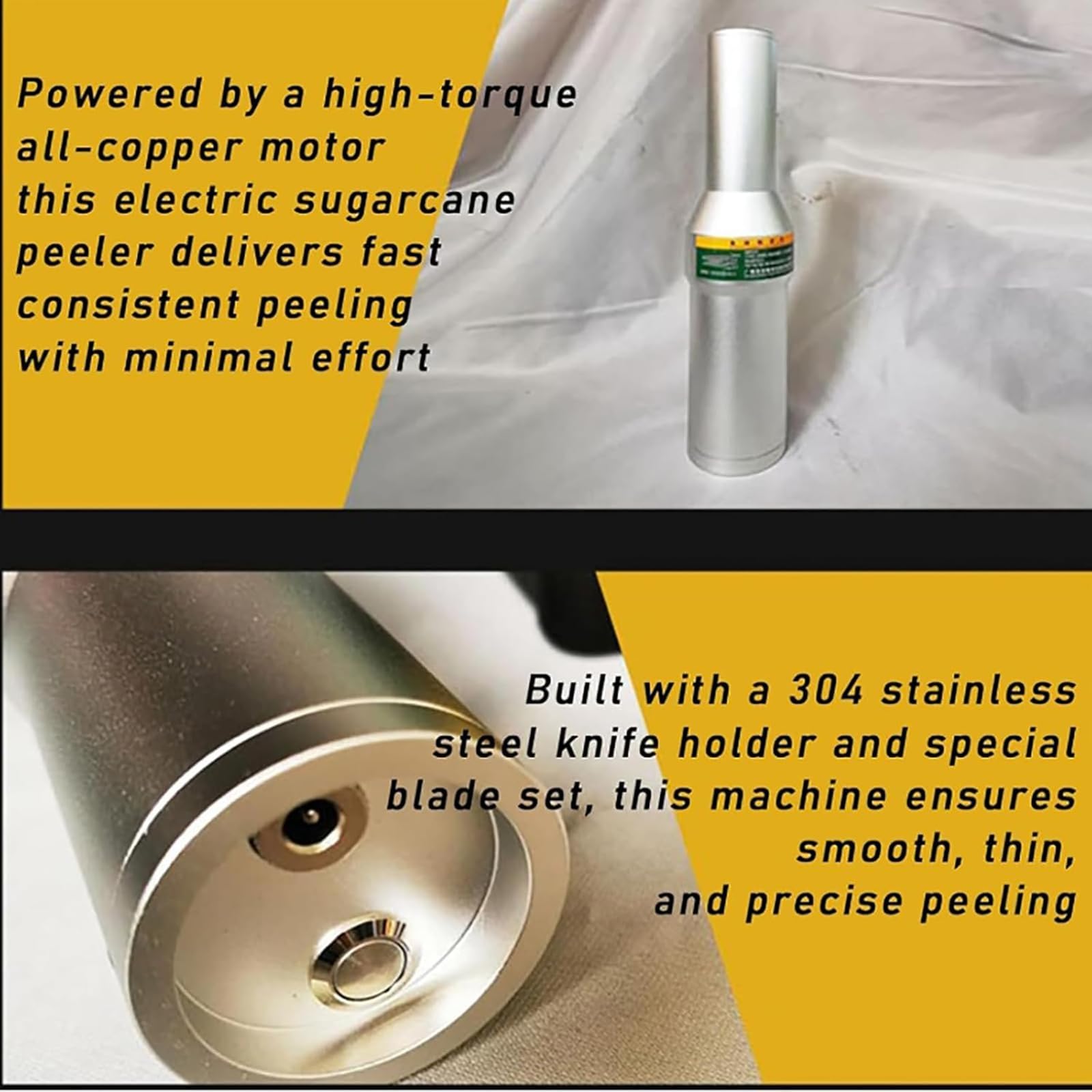 Pelador eléctrico de coco de 100 W, máquina peladora de verduras de acero inoxidable, cortador de frutas para calabaza, caña de azúcar, taro, melón de invierno, cocina comercial y doméstica