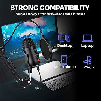 【❤プロ仕様❣Windows・Mac・PS4にも対応♪❤】コンデンサーマイク Amazon.co.jp: コンデンサーマイク USBマイク PC マイク 単一