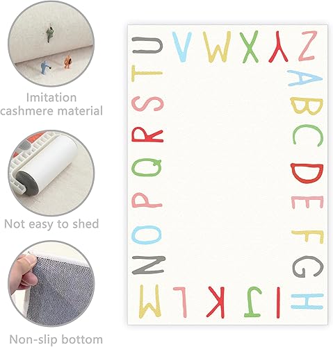 Miniatura 4 de SHIPKEY Alfombras de área de 4 x 5.3 pies (47.2 x 63.0 in), suaves para interiores, alfombras peludas y esponjosas para dormitorios, sala de estar,